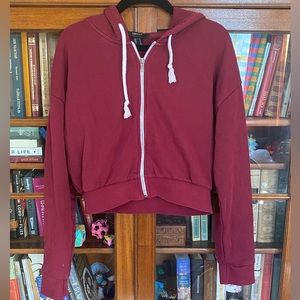 👹Burgundy Cropped Sweatshirt👹